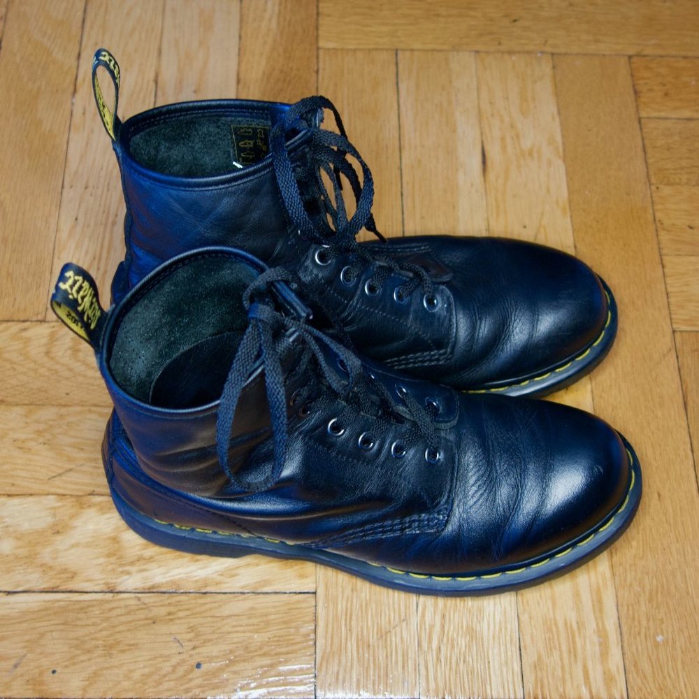 Dr. Martens 1460W Black Leather Combat Boots